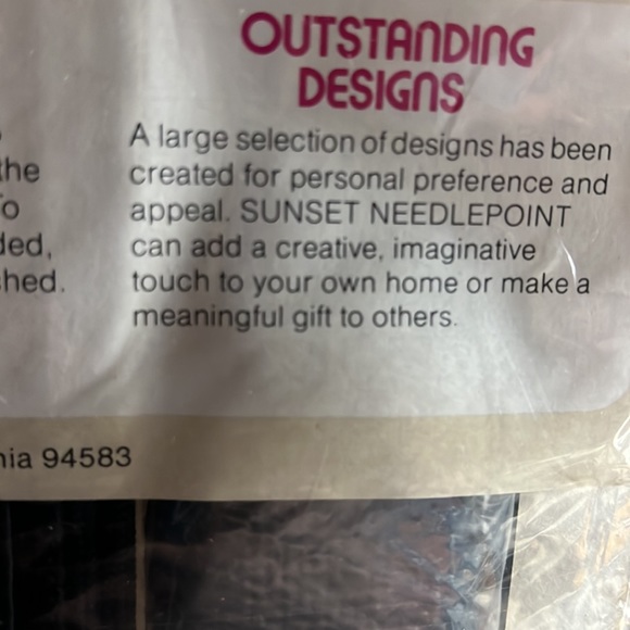 Vintage needlepoint kit “BLACK MONOGRAMMED PURSE” - Picture 8 of 8